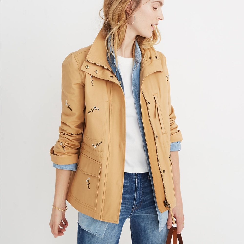 NWOT MADEWELL Embroidered Passage Utility Jacket